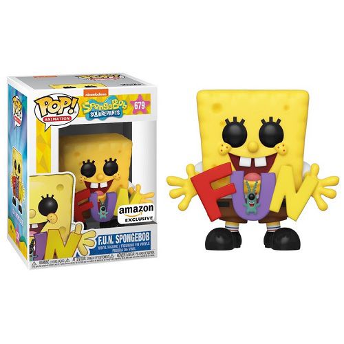 Funko Pop Spongebob Squarepants - Spongebob & Plankton with F.U.N Song Letters Amazon Prime Exclusive #679