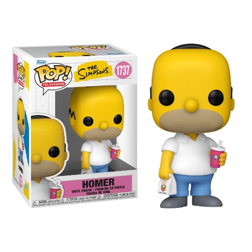 Funko Pop Television The Simpsons Homer Simpson with Krusty Burger #1737 (caixa com detalhes)
