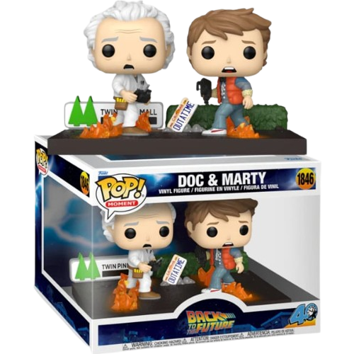 Funko Pop Moment Back to the Future 40th Anniversary Doc & Marty #1846
