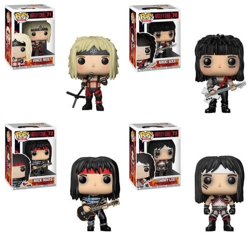 Funko Pop Rocks: Motley Crue 3.75" Collectible Vinyl Figures (Set of 4)
