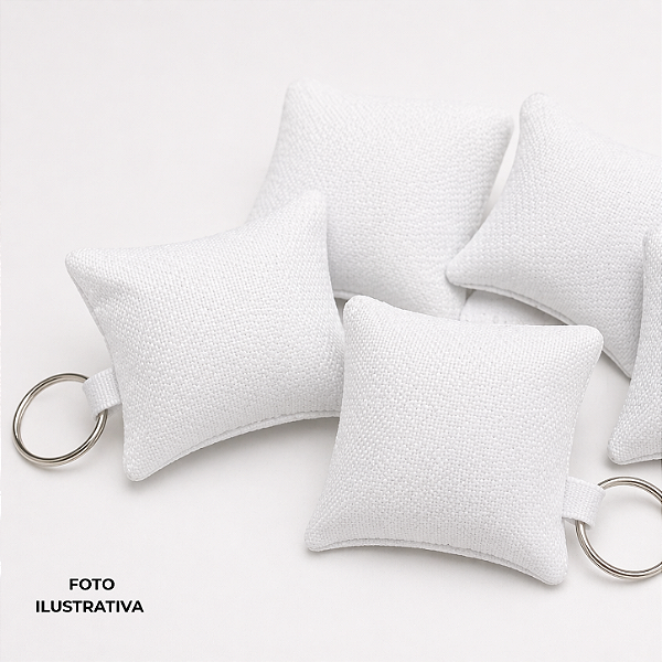 Almochaveiro Para Sublimação em oxford branco 100% poliéster 7x7cm Kit c/ 10