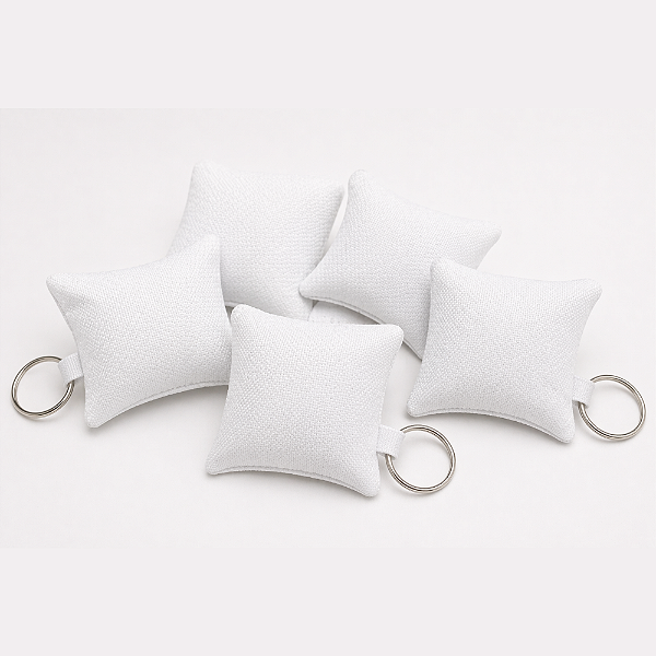 Almochaveiro Para Sublimação em oxford branco 100% poliéster 7x7cm Kit c/ 10