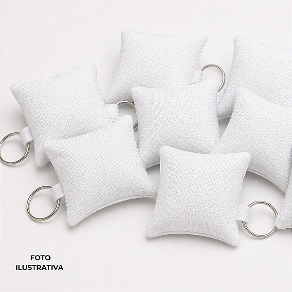 Almochaveiro Para Sublimação em oxford branco 100% poliéster 7x7cm Kit c/ 100