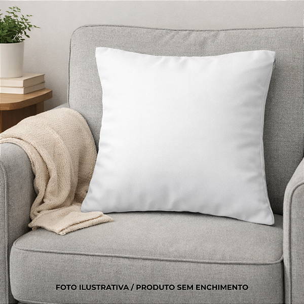 Capa de almofada para sublimação oxford branco 100% poliéster 15cm x 15cm