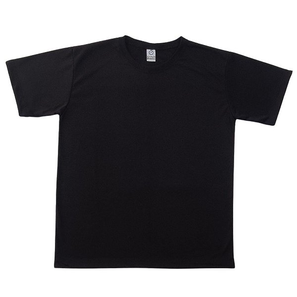 Camisa tradicional preta gola punho malha 100% poliéster Premium