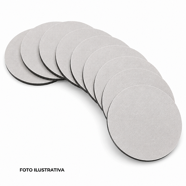 Porta copos para sublimação redondo branco em neoprene 9cm diâmetro Kit c/ 10 unidades