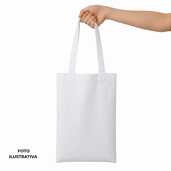 Sacola Ecobag para sublimação oxford branco 100% poliéster 20cm x 30cm