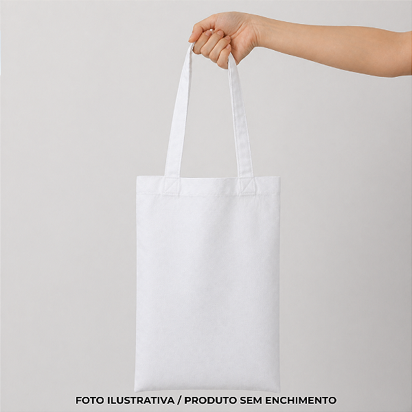 Sacola Ecobag para sublimação oxford branco 100% poliéster 20cm x 30cm