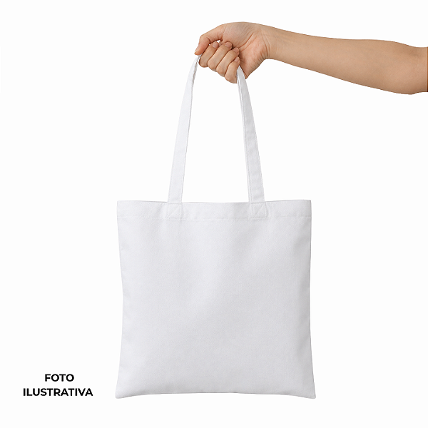 Sacola Ecobag para sublimação oxford branco 100% poliéster 30cm x 30cm