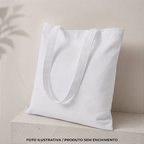Sacola Ecobag para sublimação oxford branco 100% poliéster 40cm x 40cm