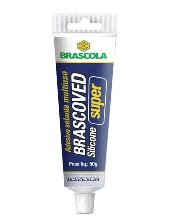 Adesivo Selante Silicone Super Brascoved 50 g Brascola Transparente