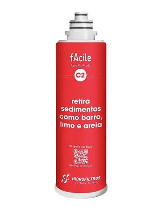 Refil de Purificador Facile C2 Retira Barro Areia Limo e Sedimentos
