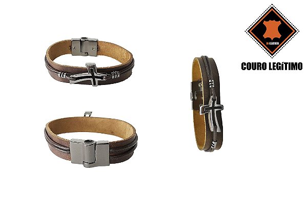 Pulseira 100% Couro Mountrek ref 01