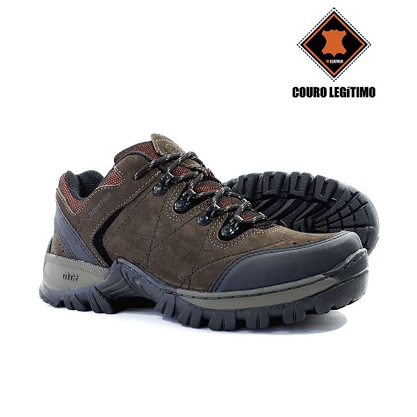 Tênis Adventure Mountrek 100% Couro ref 948 Cor Café