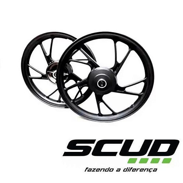 JOGO RODA BIZ 125 PRETO SCUD PE GALINHA 10370083-JOG