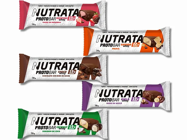 Proto Bar - Cx com 9und de 70g cada (R$8,63 a unidade) - Nutrata