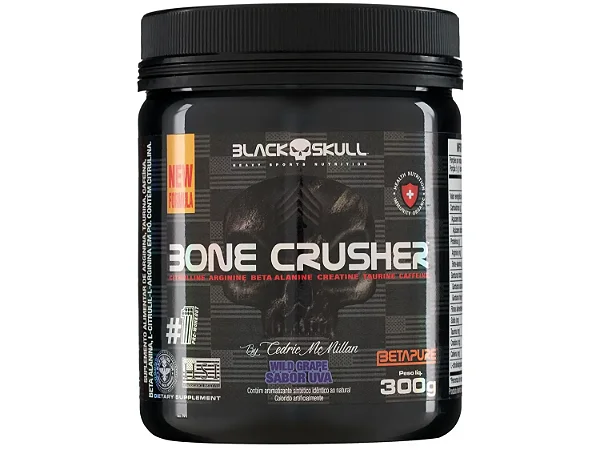 PRÉ TREINO BONE CRUSHER BLACK SKULL 300GR