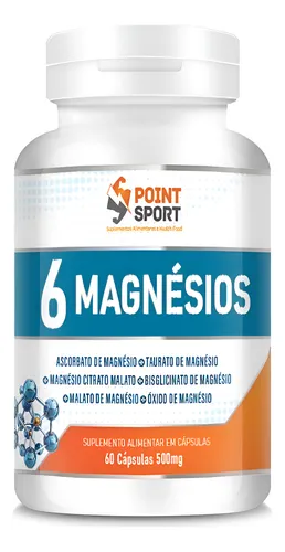 6 Magnésios 60cps - Point Sport Suplementos