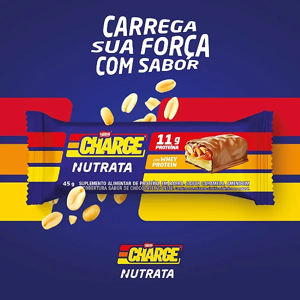 Barra Charge - Cx 12und de 45g cada (R$8,00 a unidade) - Nutrata