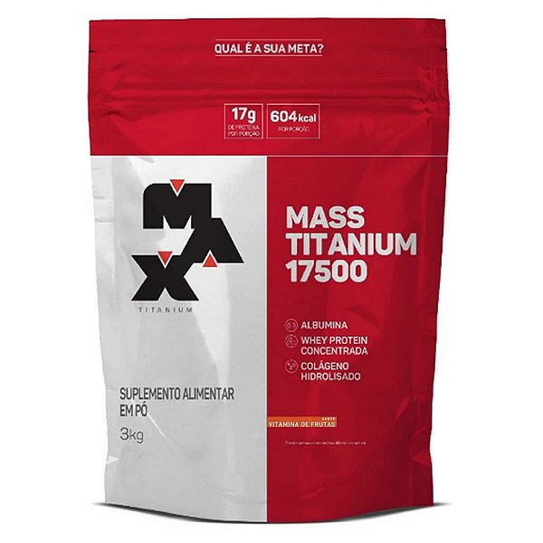 Hipercalórico Mass Titanium 17500 - 3 kg Refil - Max Titanium
