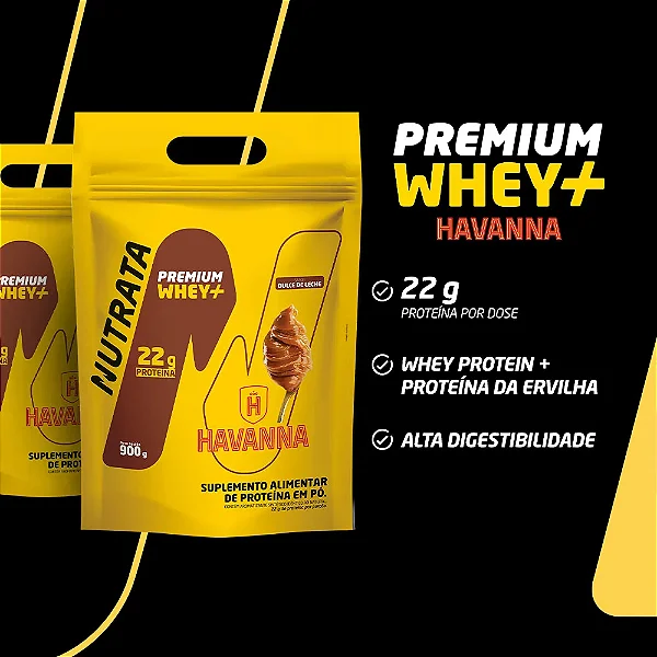 Premium Whey Havanna - 900g Refil - Nutrata