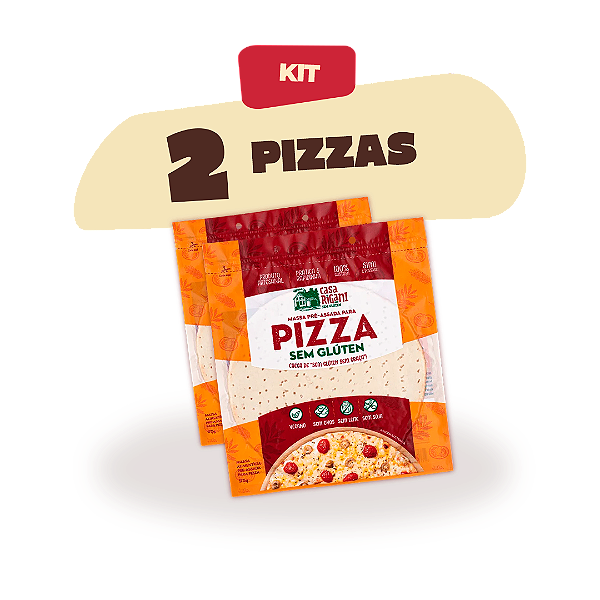 Pack 2 pizzas sem glúten
