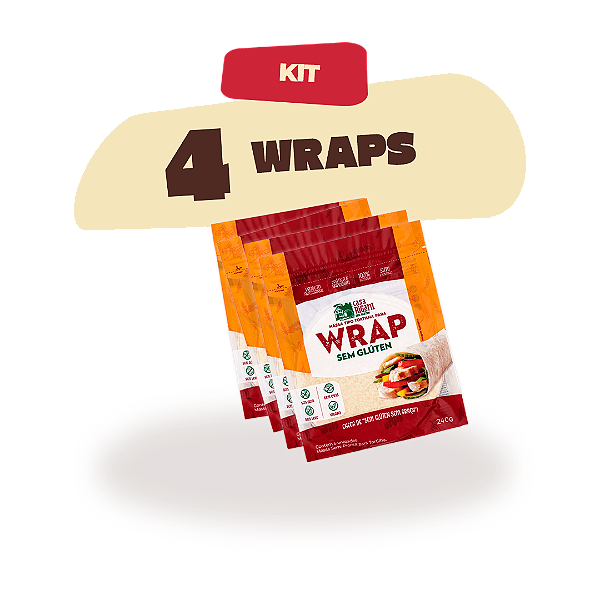 Pack 4 wrap sem glúten