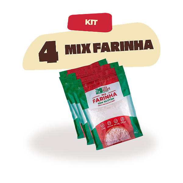 Pack 4 Mix Farinha sem glúten