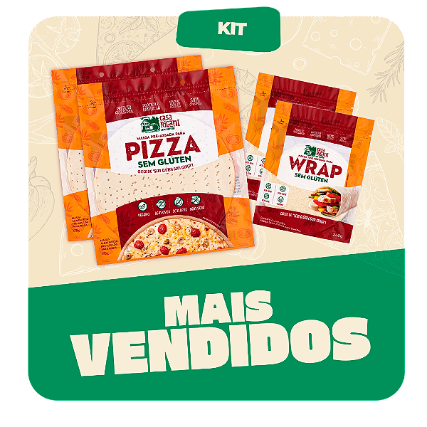 Kit Mais vendidos (wrap + pizza)