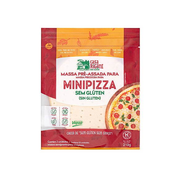 Mini pizza sem glúten (3 unidades)