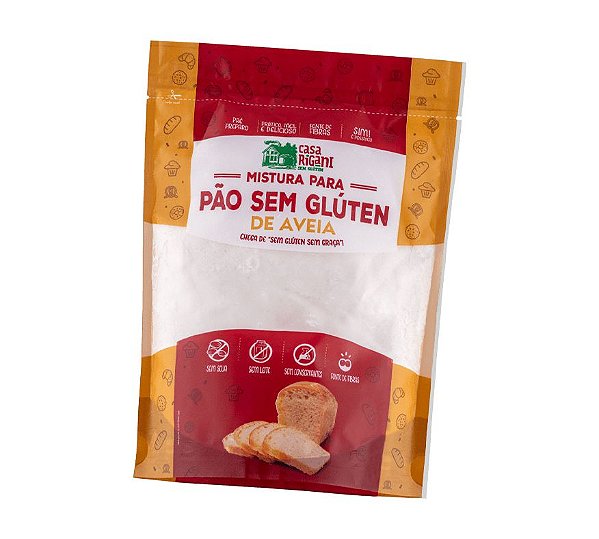Mistura pronta para pão sem glúten de aveia