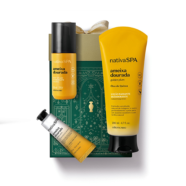 Kit Presente Nativa Spa Ameixa Dourada (3 itens)