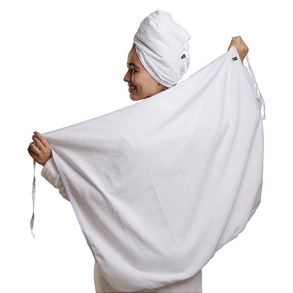 Kit Toalha Turbante + Toalha Tradicional - Super Cacheada