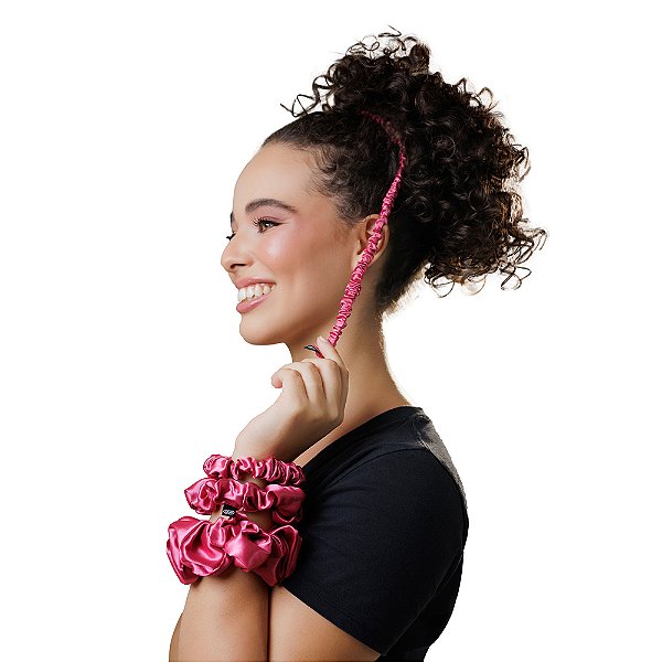 Prendedores de Cetim Premium Antrifrizz - Pink - Super Cacheada