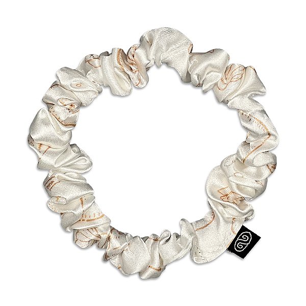 Xuxinha Slim de Cetim Premium Antifrizz Pérolas do Mar - Branca - Super Cacheada