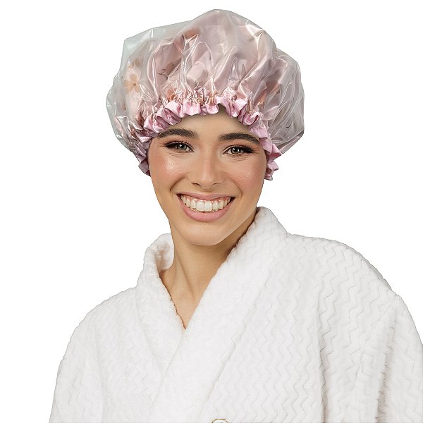Touca de Banho e Umectação com Cetim Premium - CN - Prosperidade - Super Cacheada