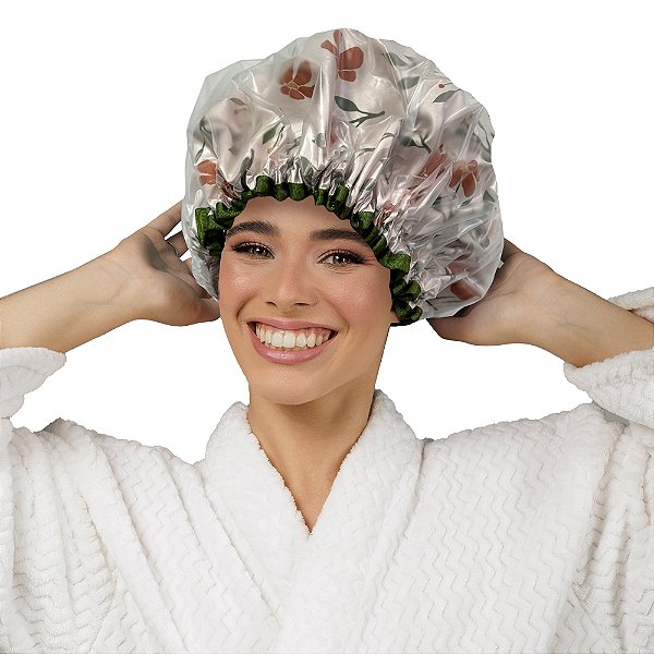Touca de Banho e Umectação com Cetim Premium - CN - Renovação - Super Cacheada