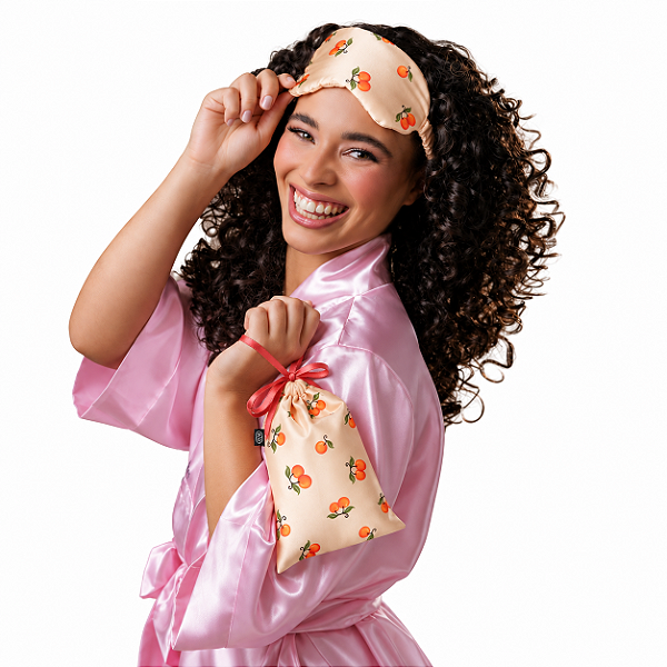 Máscara para Olhos de Cetim Premium Antifrizz Tangerininha Tropical - Super Cacheada