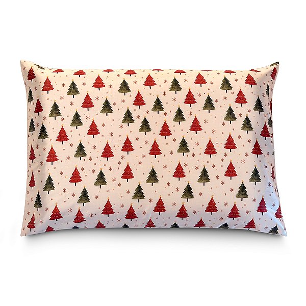 Fronha de Cetim Antifrizz - Natal Encantado - Super Cacheada