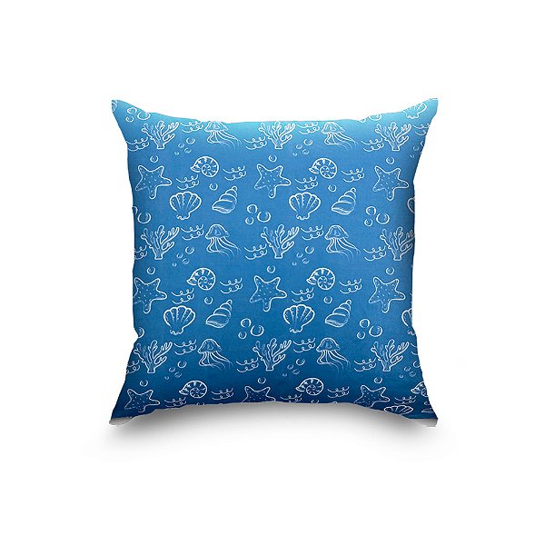 Capa de Almofada de Cetim Antifrizz Premium Pérolas do Mar - Azul - Super Cacheada