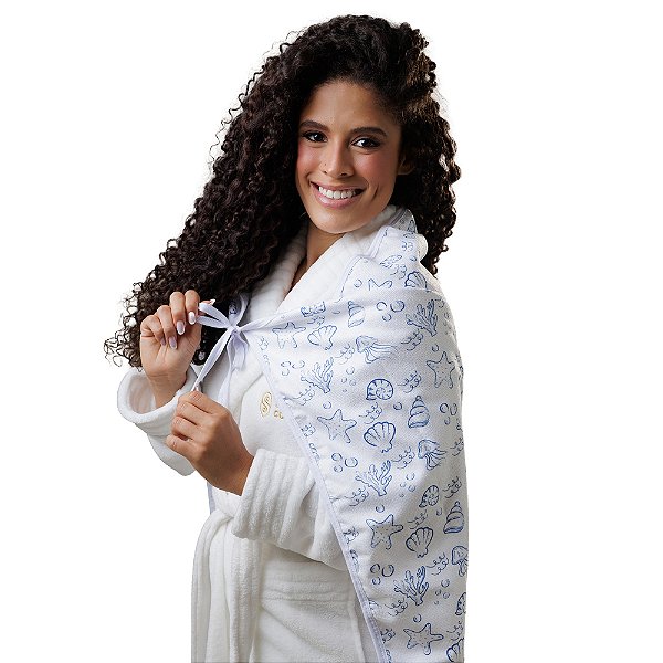 Toalha Tradicional De Microfibra Antifrizz Pérolas do Mar - Super Cacheada
