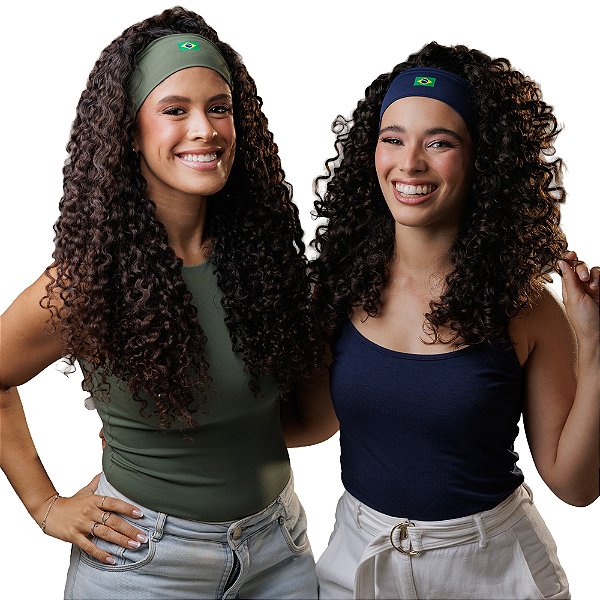 Faixa de Cabelo Coleção Super Brasileira - Bandeira - Super Cacheada