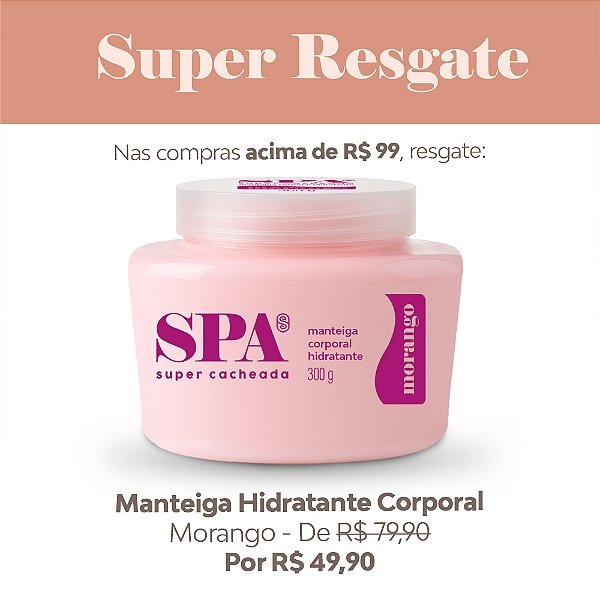 **🛟** Resgate - Manteiga Corporal Morango - Super Cacheada