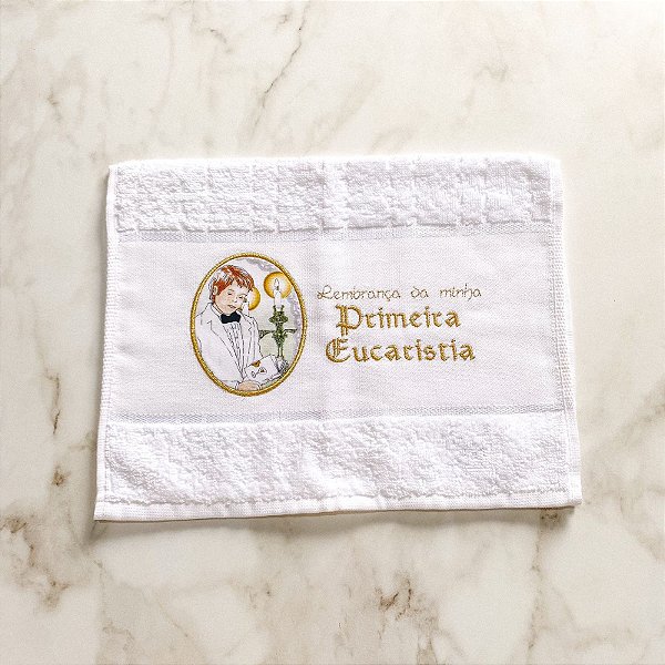 Toalha Lembrança da Primeira Eucaristia - Modelo 01