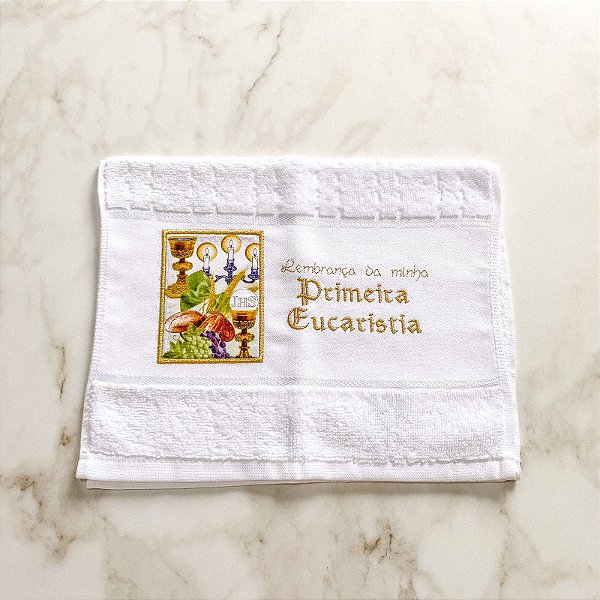 Toalha Lembrança da Primeira Eucaristia - Modelo 03