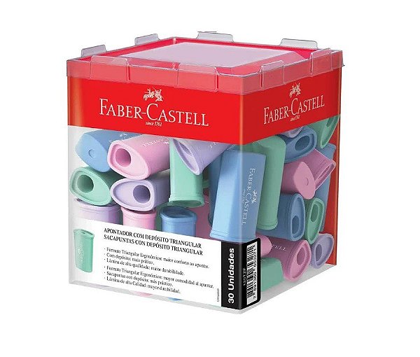 APONTADOR C/DEP. FABER CASTELL PASTEL TRIANGULAR