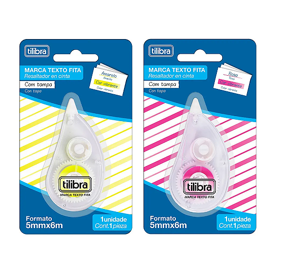 MARCA TEXTO EM FITA TILIBRA 5MMX6M - UNIDADE
