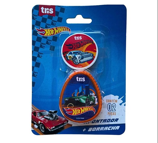 Apontador + Borracha - HOTWHEELS