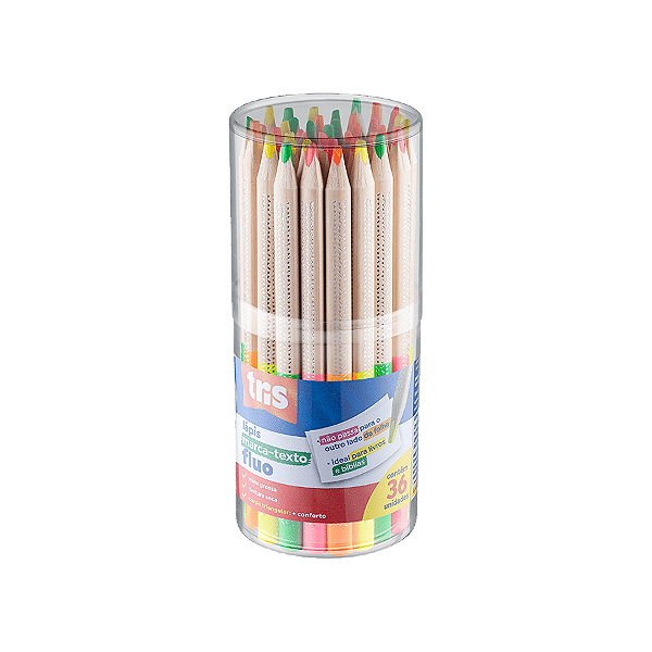 LAPIS MARCA TEXTO TRIS FLUORESCENTE UNIDADE