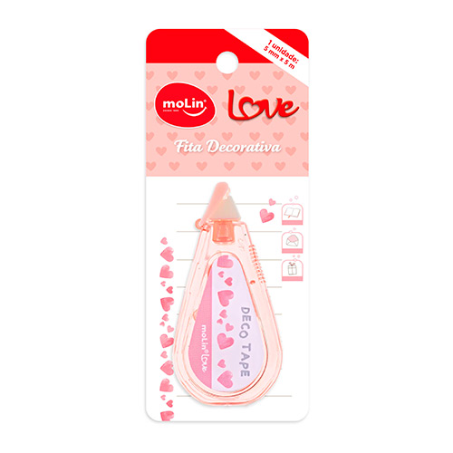 FITAS DECORATIVA LOVE CORACAO (5MMX5M) MOLIN